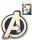 Odznak Avengers logo 2,5cm kovový v sáčku