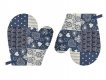 Dtsk chapky - Patchwork modr