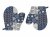 Dtsk chapky - Patchwork modr