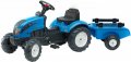 FALK Set baby traktor Landini šlapací Modrý vozítko s klaksonem