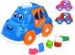 Baby autíčko set s vkládacími tvary různé barvy pro miminko plas