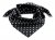 Motorkářský bavlněný šátek černý, bílý puntík 7mm