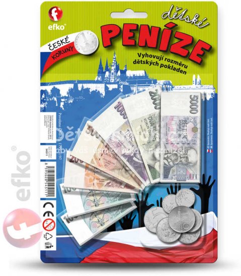 EFKO Penze dtsk CZ set na kart (esk koruny) bankovky a min - Kliknutm na obrzek zavete