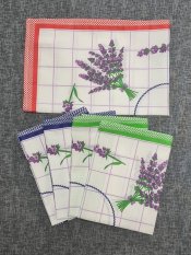 Bavlnn utrky Levandule PROVENCE 40 x 60 cm, sada 5 ks