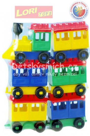 LORI 008 Vlek plastov maxi 8 set lokomotiva + 5 vagonk - Kliknutm na obrzek zavete