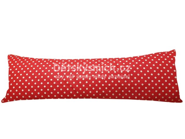 Povlak na dlouh polt 45x120cm - erven, bl puntk 11mm - Kliknutm na obrzek zavete