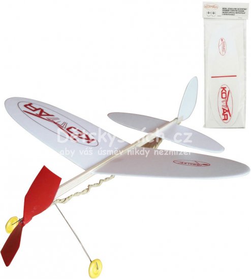 Letadlo Komr na gumu retro soft model polystyren/devo 38x31cm - Kliknutm na obrzek zavete