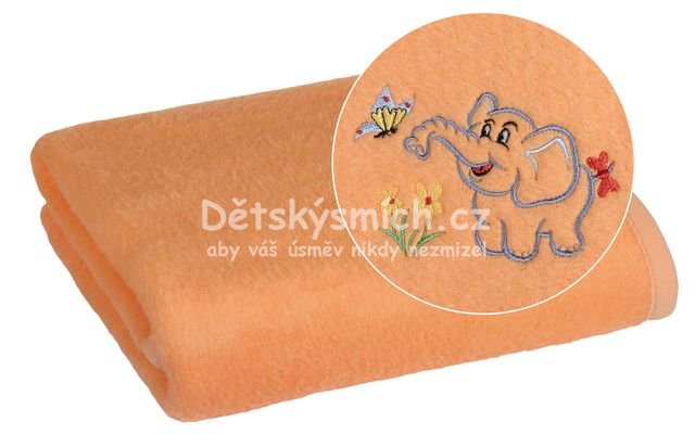 D�tsk� deka s v��ivkou oran�ov� 75x100 - Kliknut�m na obr�zek zav�ete