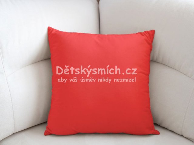 Bavlnn povlak na polt - svtle erven - Kliknutm na obrzek zavete