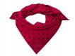 Bavlněný šátek BERUŠKA červený - černý puntík 8 mm