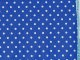 Bavlněný šátek královsky modrý - bílý puntík 7 mm