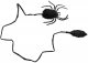 Pavouk retro skkac ern 7cm ertovinka v sku ply/plast