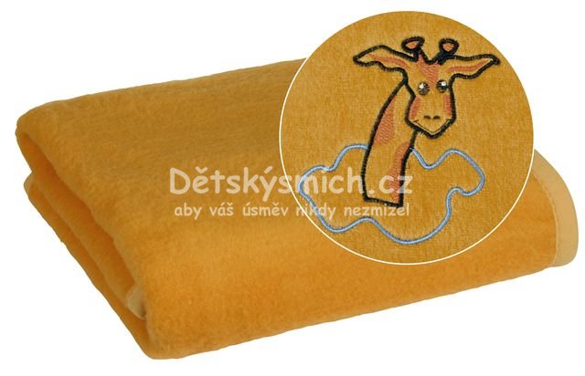 D�tsk� deka s v��ivkou medov� 75x100 - Kliknut�m na obr�zek zav�ete