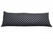 Povlak na dlouh polt 50x150cm - ern, bl puntk 17mm