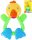 Chrasttko baby vesel kaenka 13cm pro miminko plast