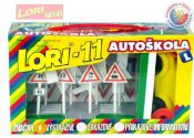 LORI 011 Autokola set autko + dopravn znaky 16ks s kuely 2