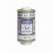 Polyesterov nit Assos 1000m - khaki svtle zelen