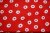 Bavlněný šátek 57x57 cm červený s kolečkem