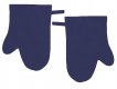 Kuchysk bavlnn chapky 2 ks - modr (indigo)