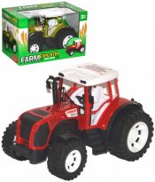 Traktor zemědělský 28cm na setrvačník 2 barvy v krabici [20557]